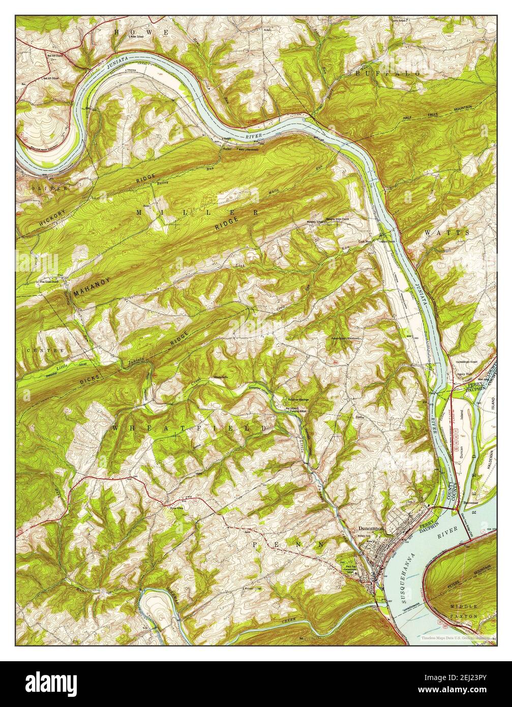 Duncannon pennsylvania map hires stock photography and images Alamy