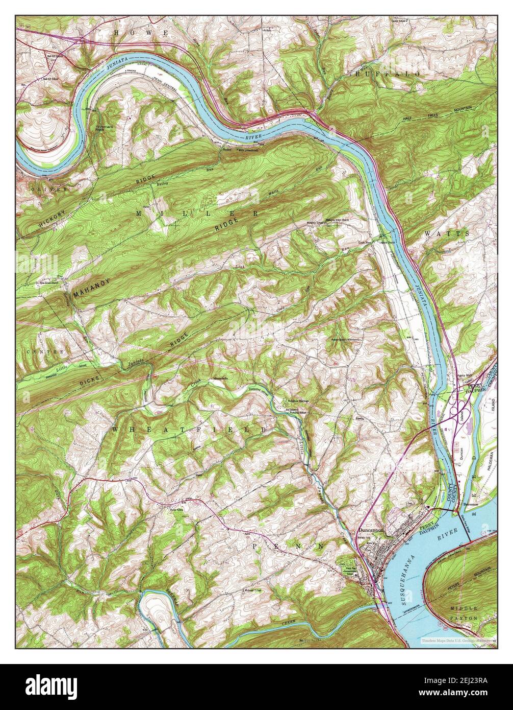 Duncannon pennsylvania map Cut Out Stock Images & Pictures Alamy