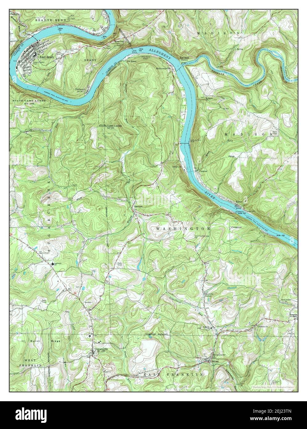 East Brady, Pennsylvania, map 1993, 124000, United States of America