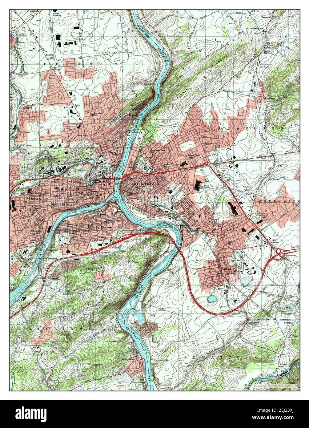 Easton pennsylvania map hires stock photography and images Alamy