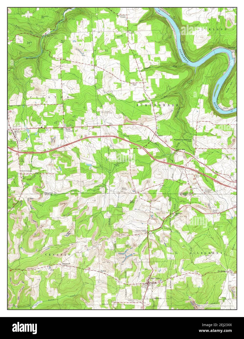 Eau claire pennsylvania map Cut Out Stock Images & Pictures Alamy