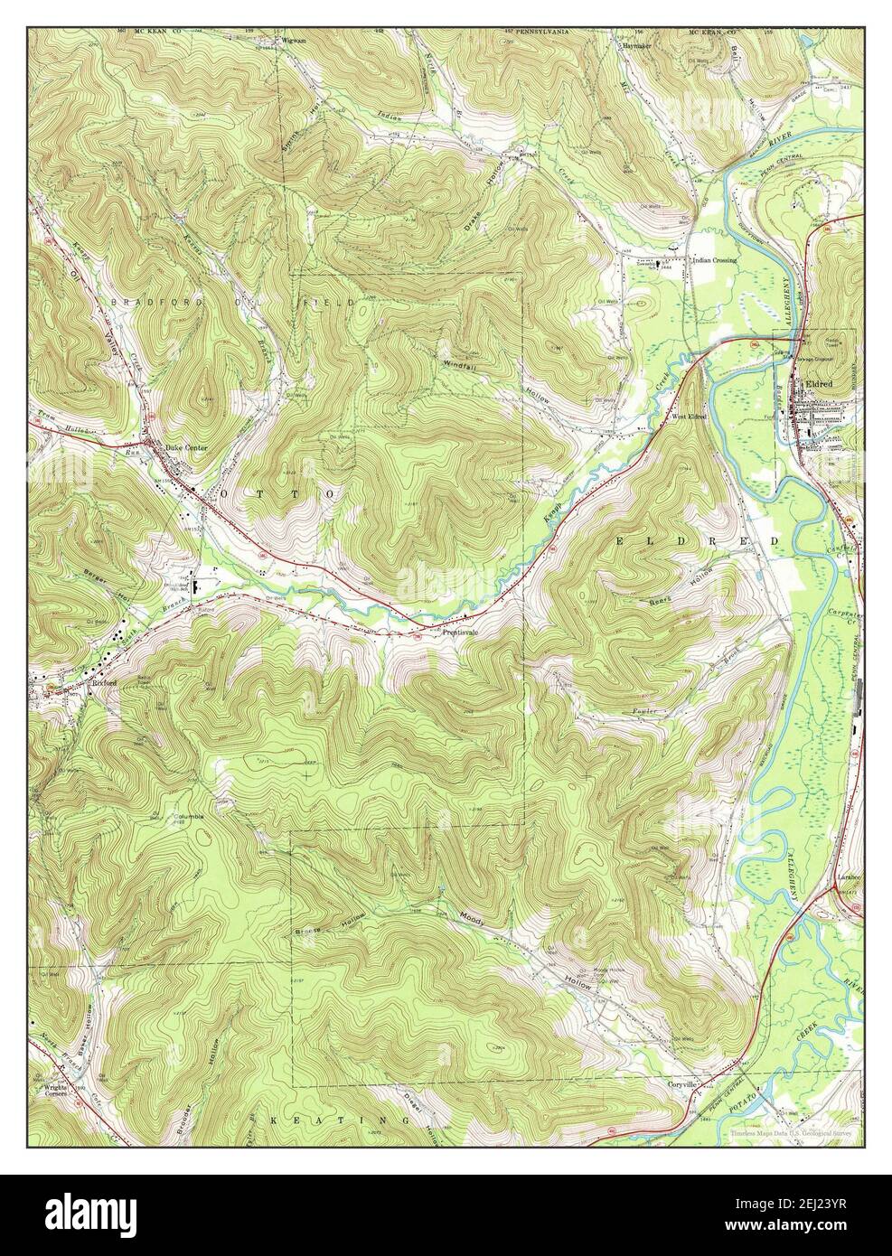 Eldred, Pennsylvania, map 1969, 124000, United States of America by