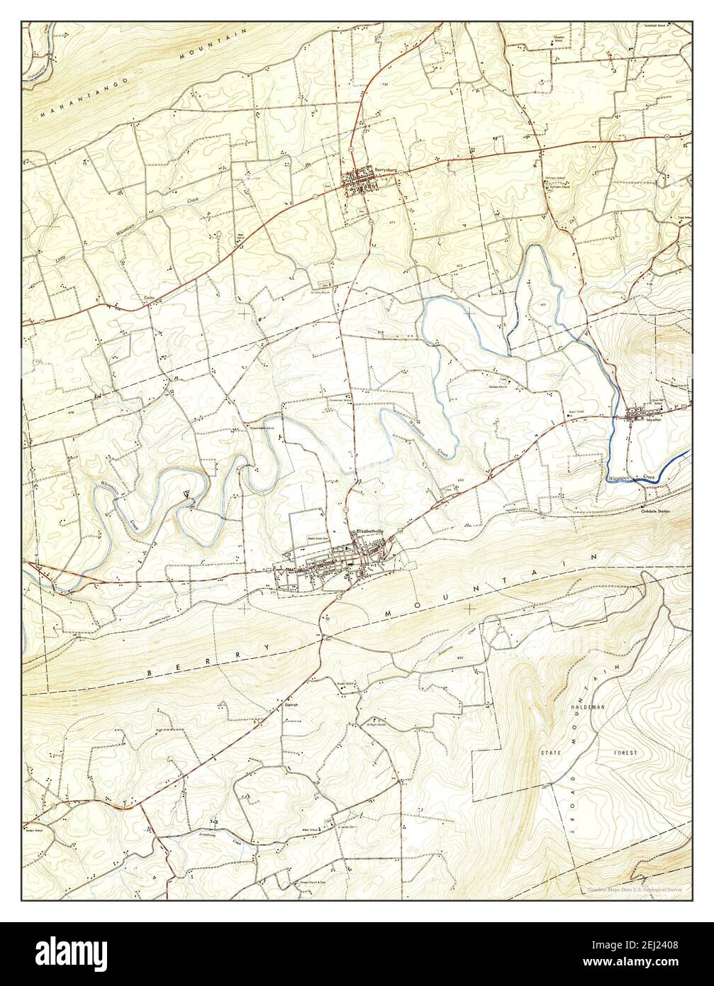 Elizabethville, Pennsylvania, map 1947, 124000, United States of