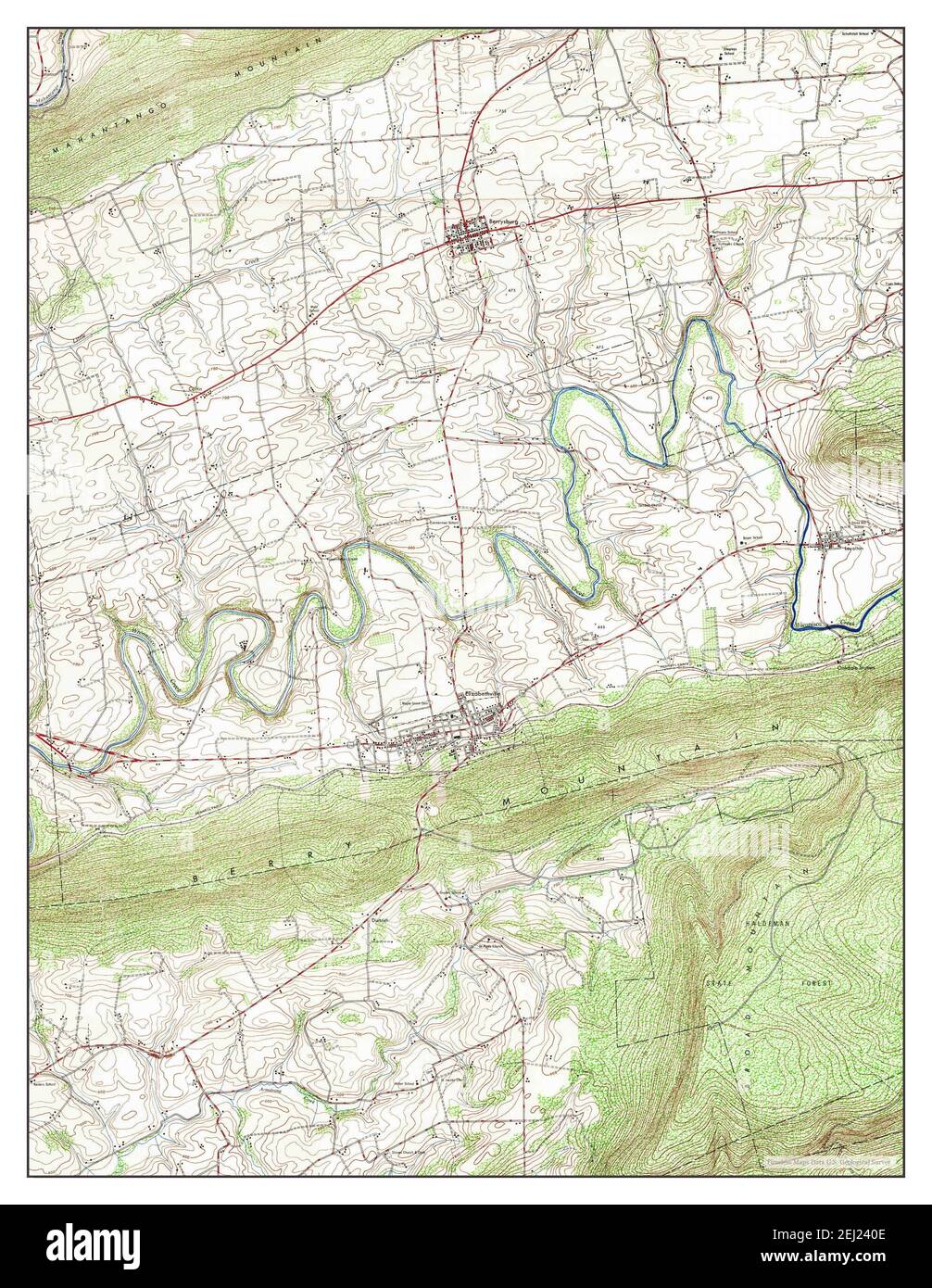 Elizabethville, Pennsylvania, map 1947, 124000, United States of