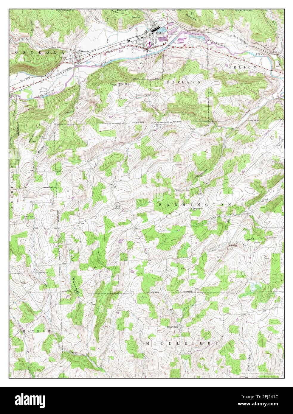 Elkland pennsylvania map hires stock photography and images Alamy