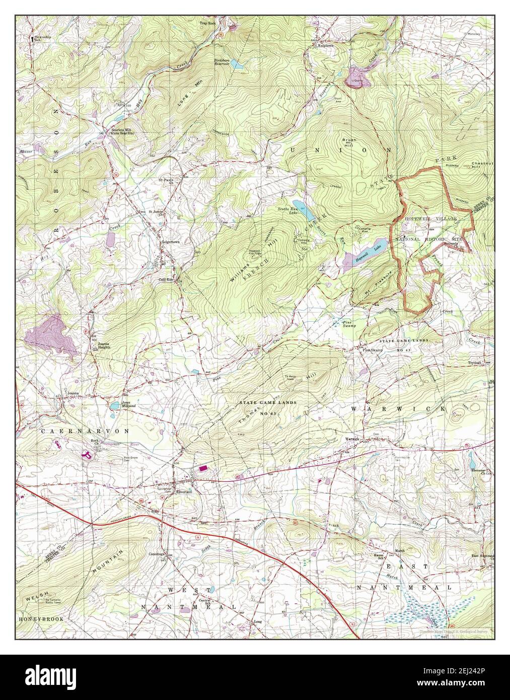 Elverson, Pennsylvania, map 1997, 124000, United States of America by