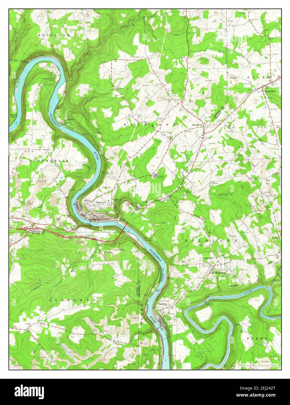 Emlenton map Cut Out Stock Images & Pictures Alamy