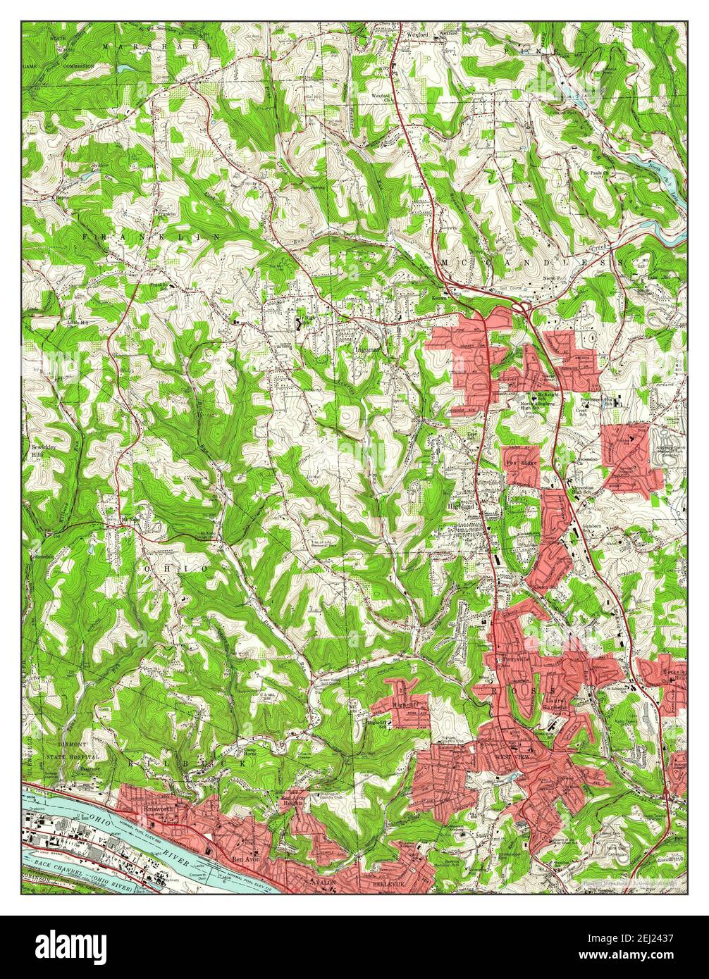 Emsworth, Pennsylvania, map 1960, 124000, United States of America by Timeless Maps, data U.S