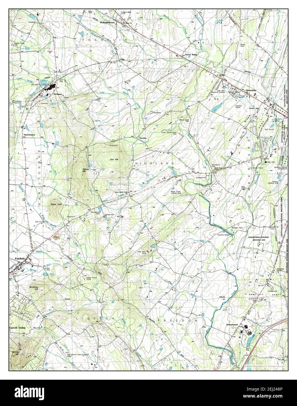 Fairfield, Pennsylvania, map 1994, 124000, United States of America by