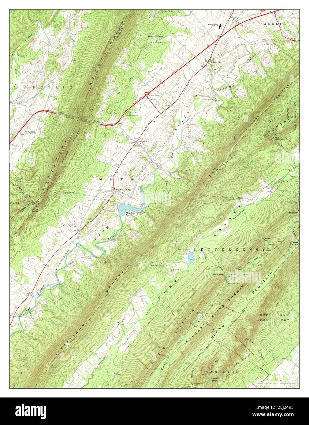 Pennsylvania, map 1966, 124000, United States of America