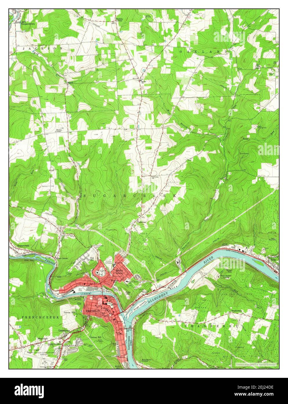 Franklin, Pennsylvania, map 1963, 1:24000, United States of America by ...
