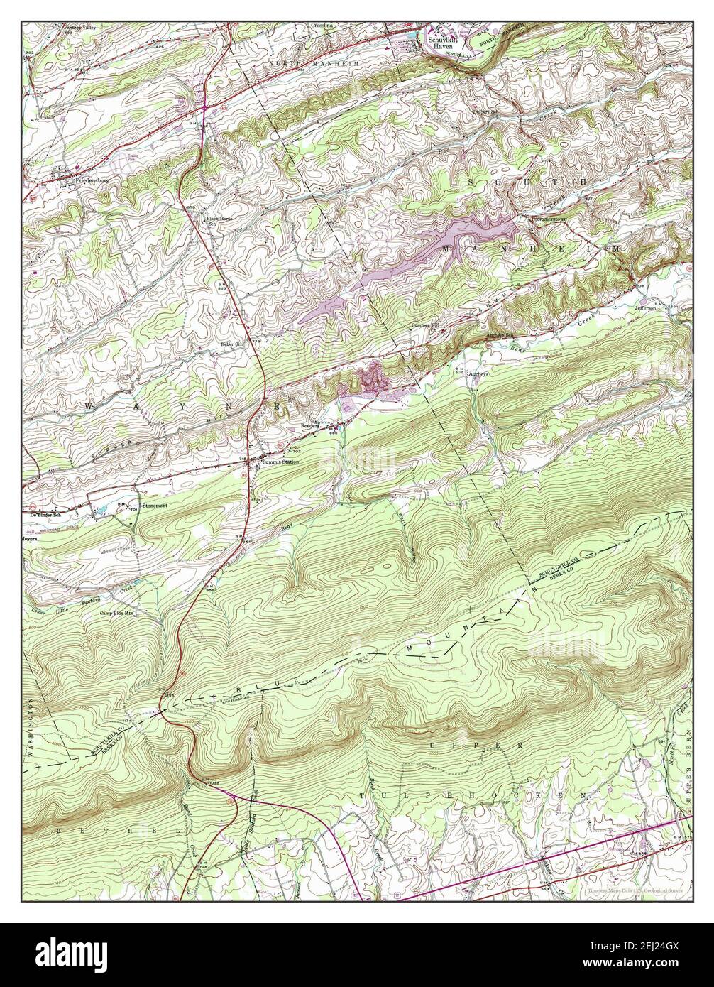 Friedensburg, Pennsylvania, map 1945, 124000, United States of America