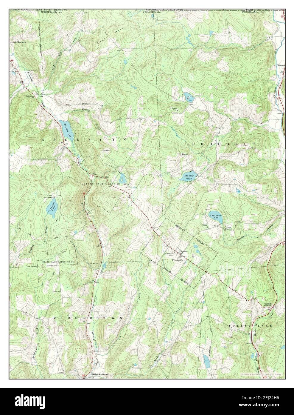 Friendsville, Pennsylvania, map 1967, 124000, United States of America