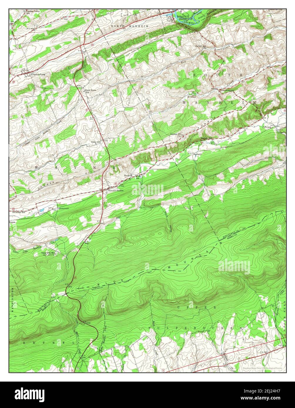 Friedensburg, Pennsylvania, map 1945, 124000, United States of America