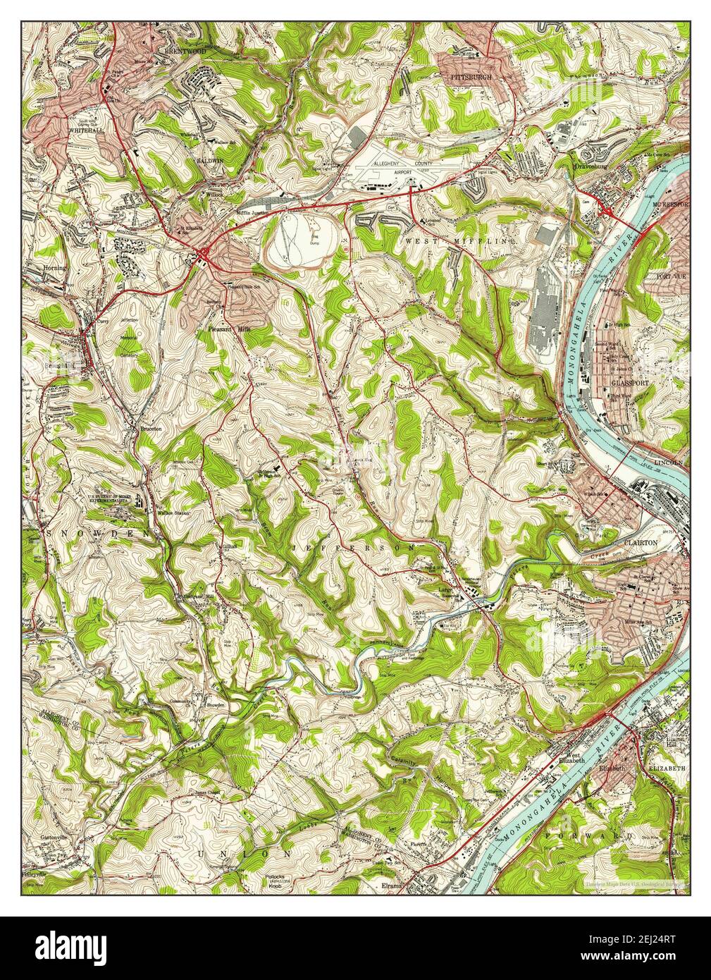 Glassport, Pennsylvania, map 1953, 124000, United States of America by