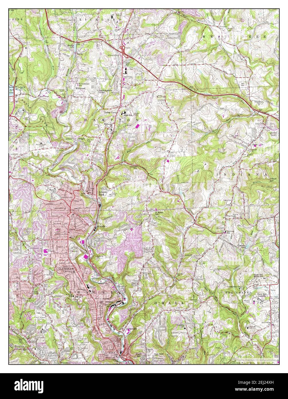 Glenshaw, Pennsylvania, map 1960, 124000, United States of America by
