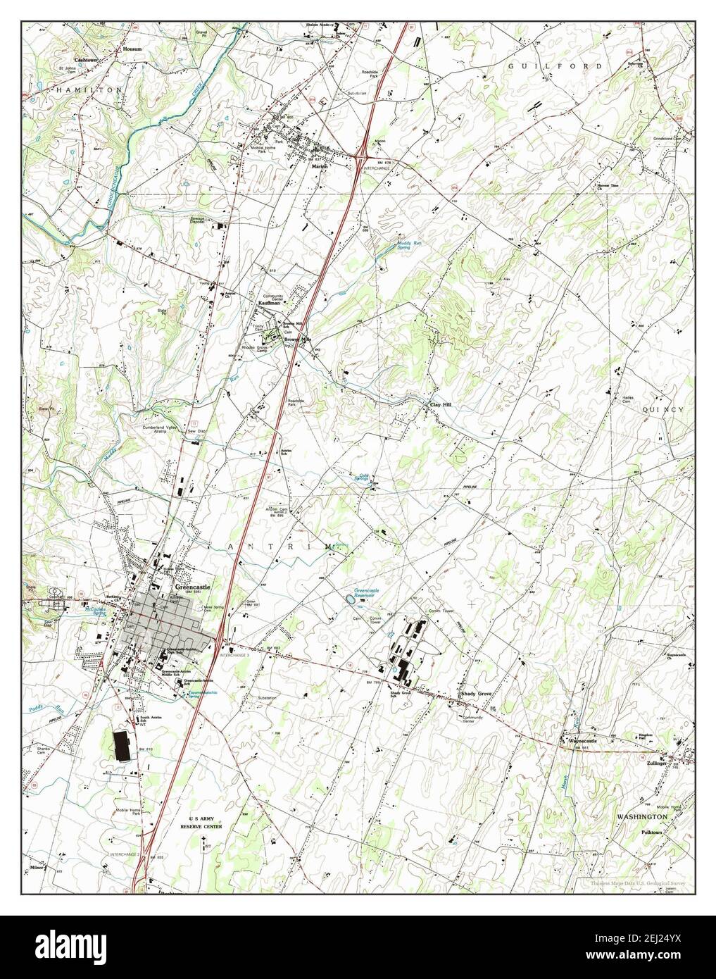 Greencastle pennsylvania map hires stock photography and images Alamy