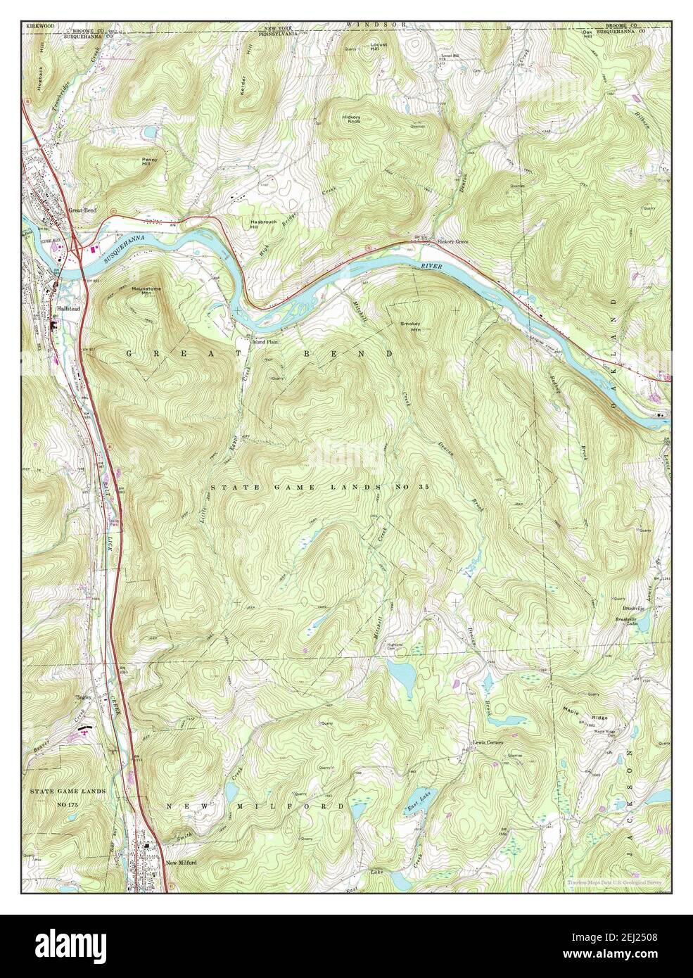 Great Bend, Pennsylvania, map 1992, 124000, United States of America