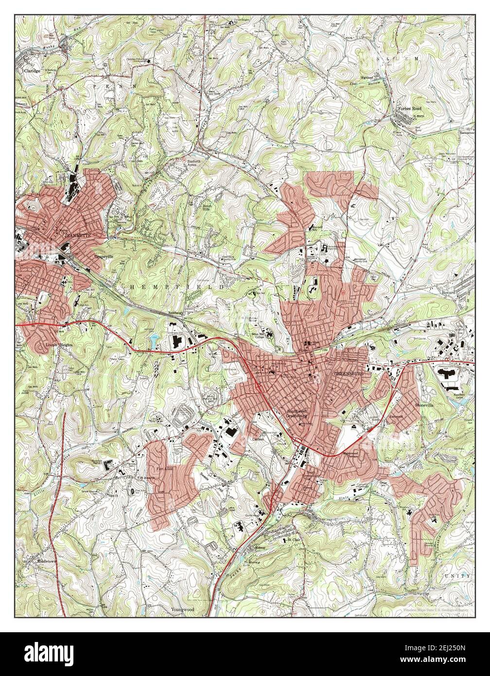 Greensburg map hires stock photography and images Alamy