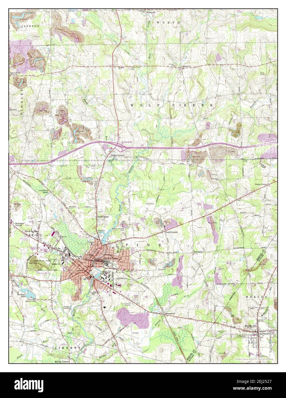 Grove city pennsylvania map Cut Out Stock Images & Pictures Alamy