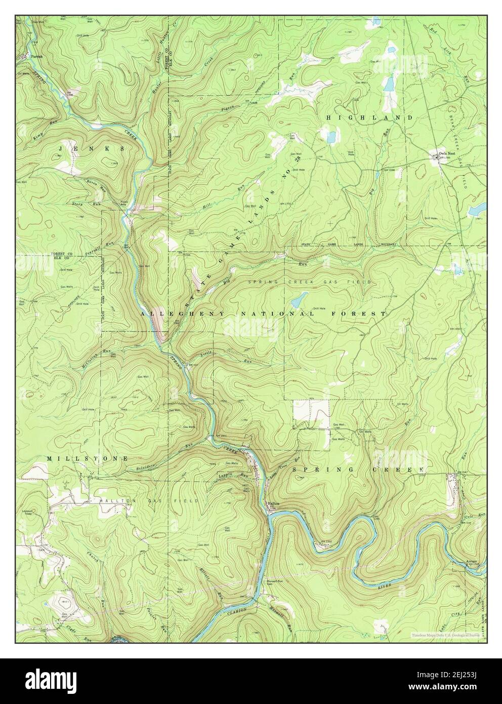Hallton, Pennsylvania, map 1969, 124000, United States of America by