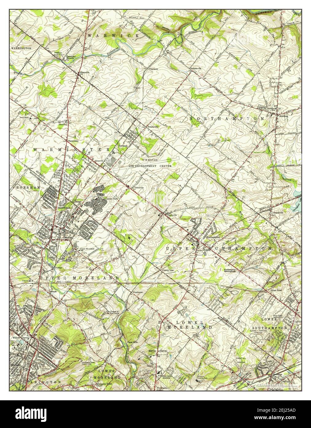 Hatboro, Pennsylvania, map 1952, 124000, United States of America by Timeless Maps, data U.S