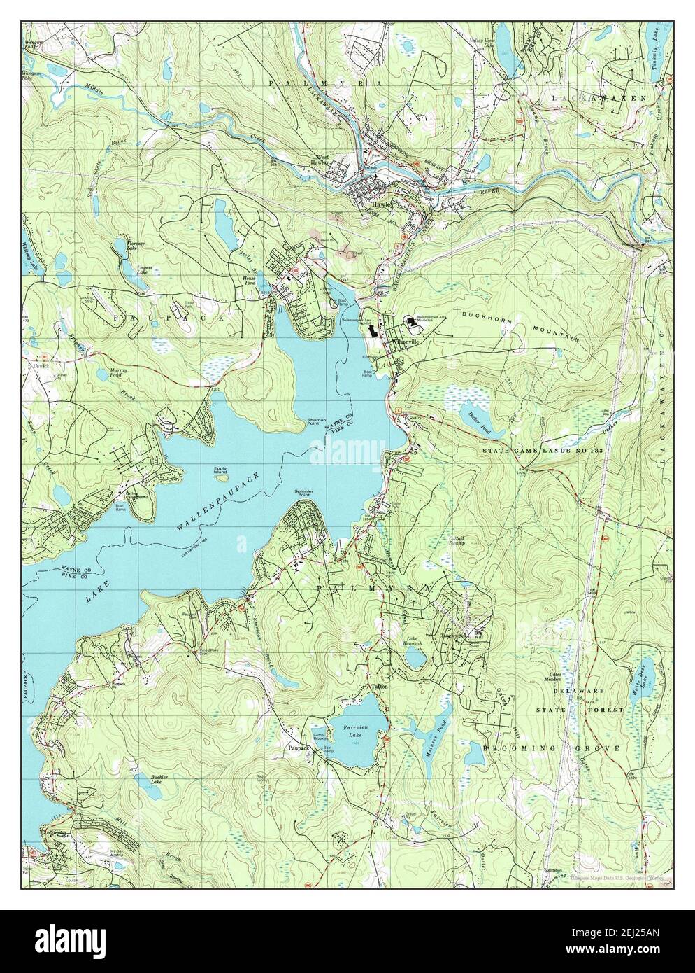 Hawley, Pennsylvania, map 1997, 124000, United States of America by