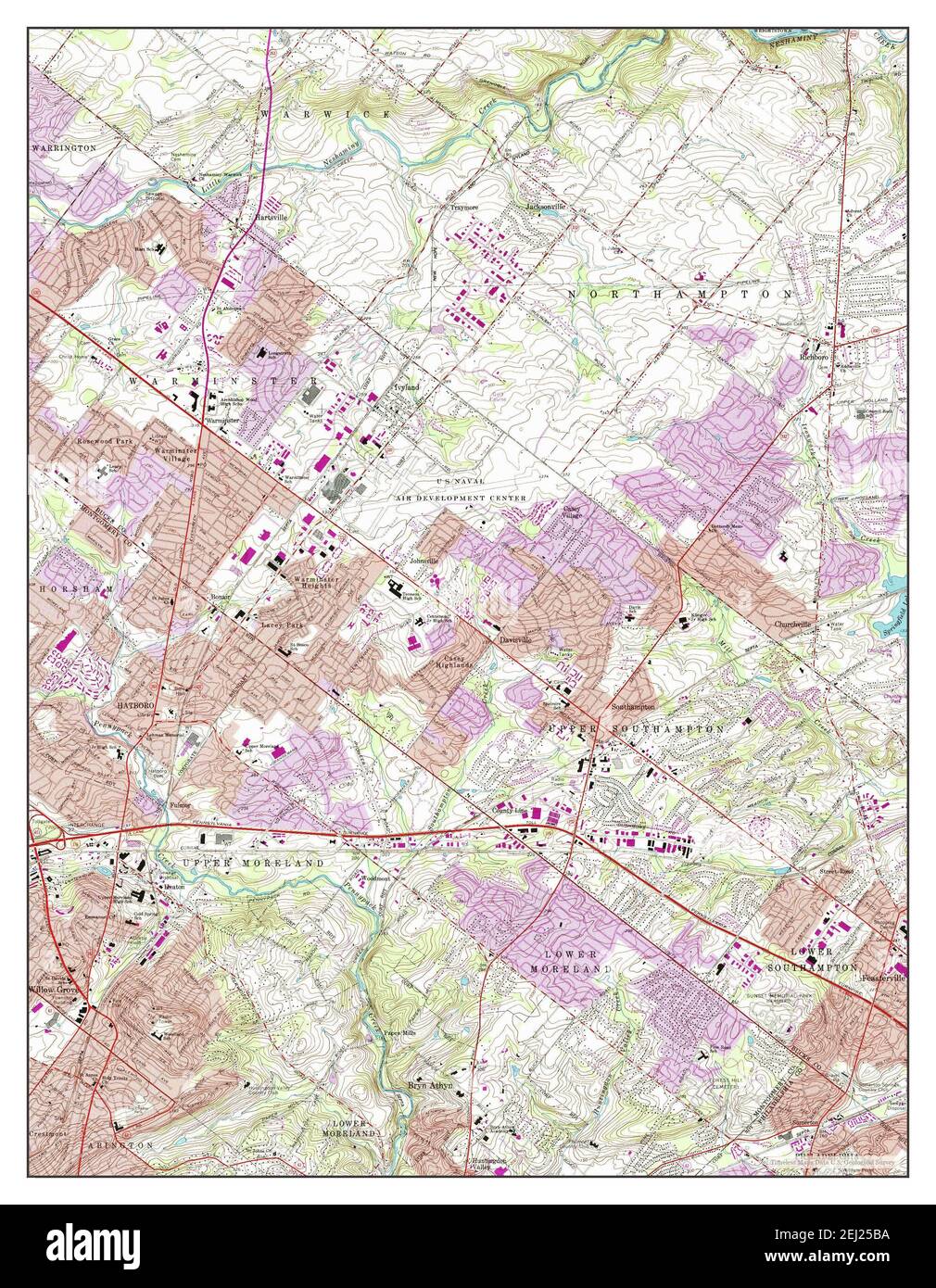 Hatboro, Pennsylvania, map 1966, 124000, United States of America by Timeless Maps, data U.S