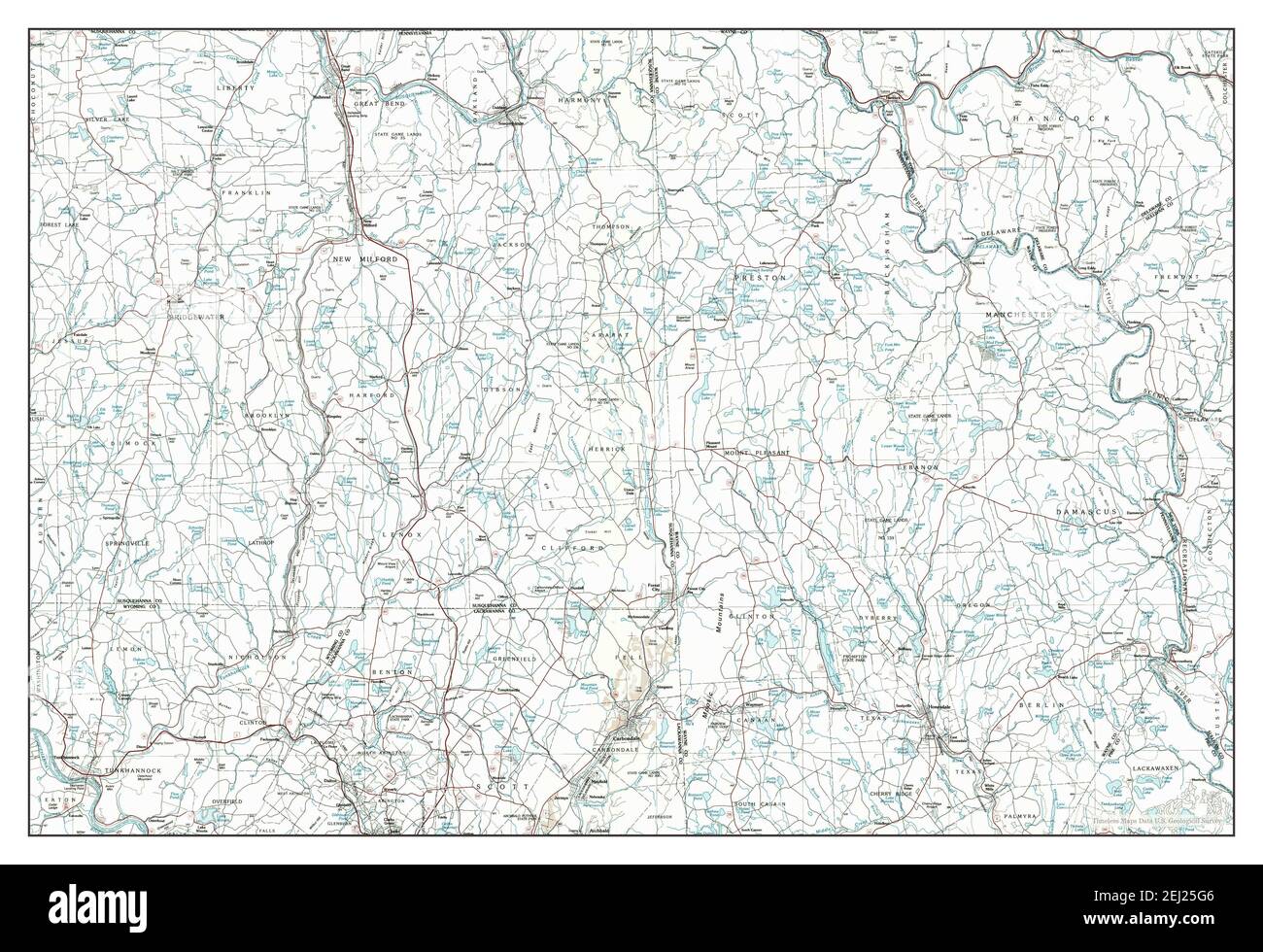 Honesdale, Pennsylvania, map 1986, 1100000, United States of America