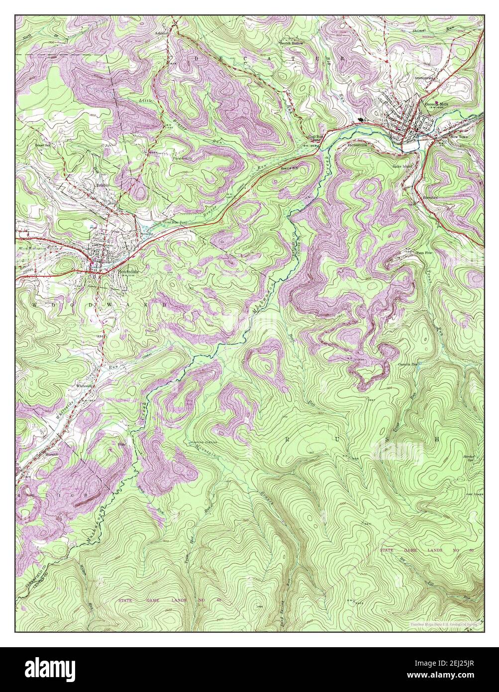 Houtzdale, Pennsylvania, map 1944, 124000, United States of America by Timeless Maps, data U.S