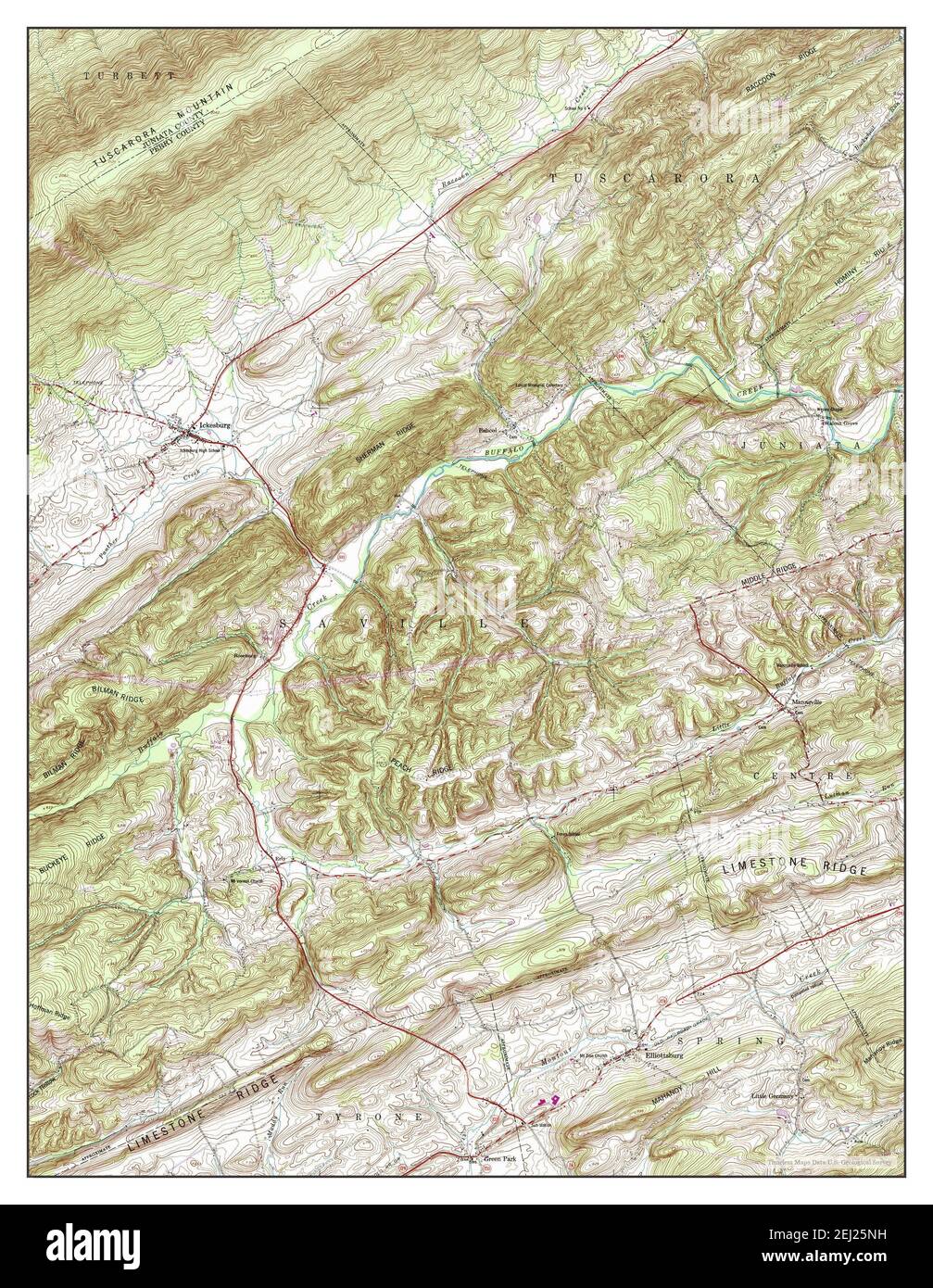 Ickesburg, Pennsylvania, map 1952, 124000, United States of America by