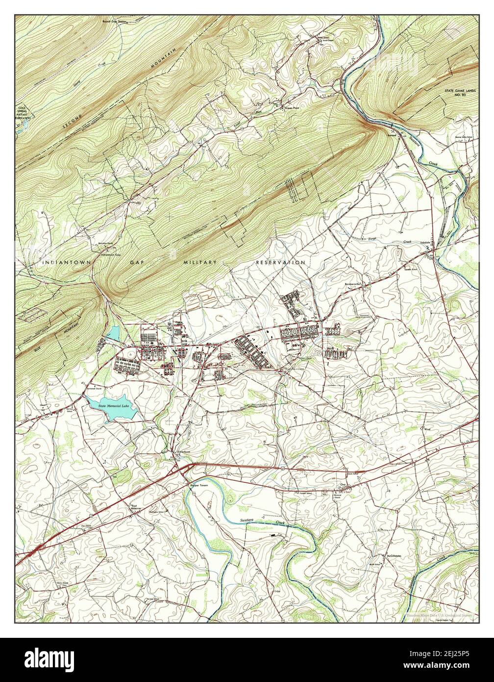 Indiantown Gap, Pennsylvania, map 1947, 124000, United States of