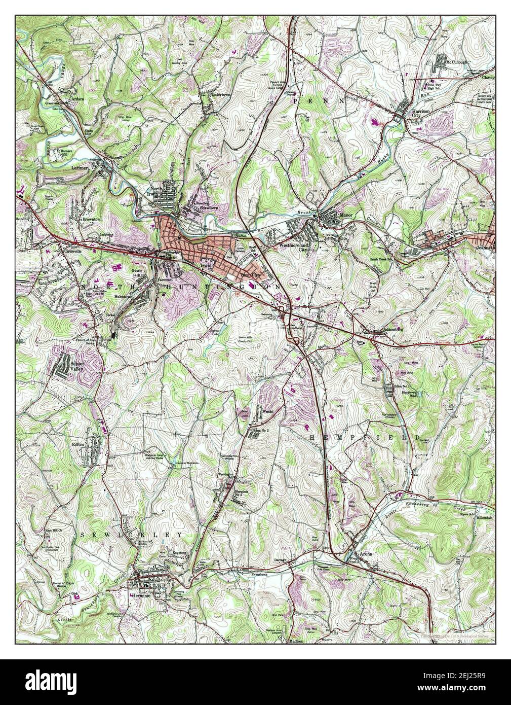 Map of irwin pennsylvania Cut Out Stock Images & Pictures Alamy