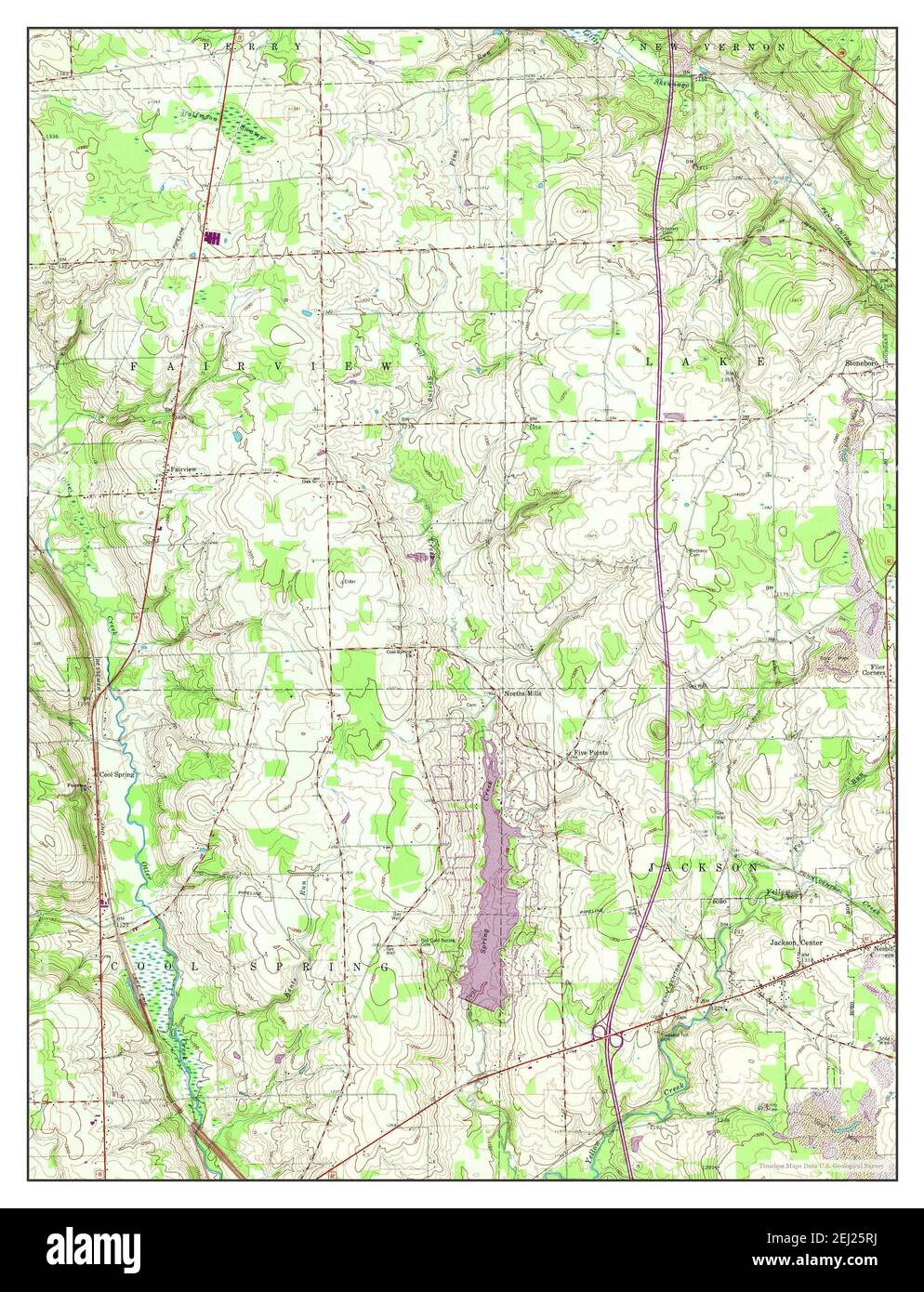 Jackson Center, Pennsylvania, map 1960, 124000, United States of