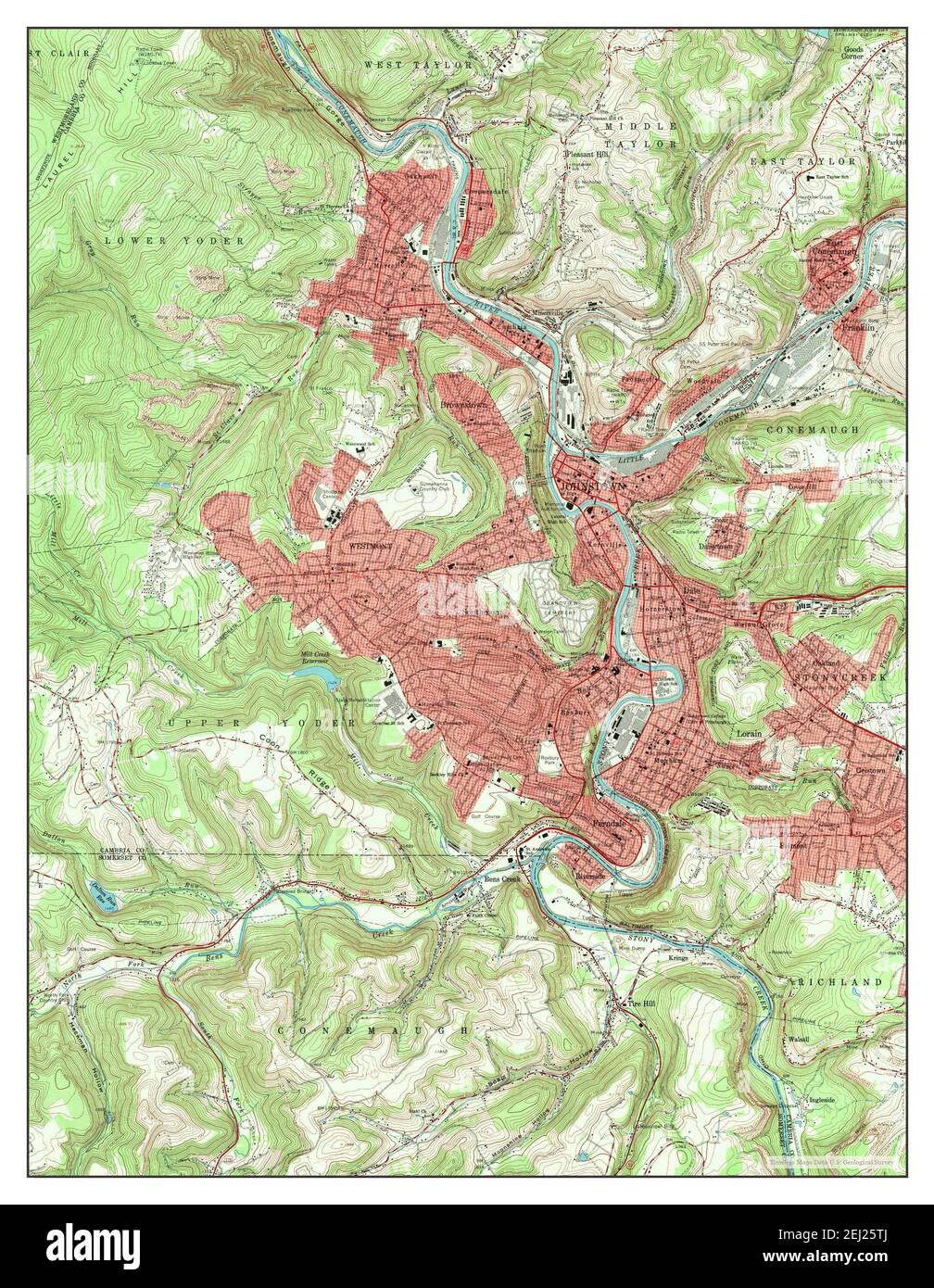 Johnstown pennsylvania map Cut Out Stock Images & Pictures Alamy