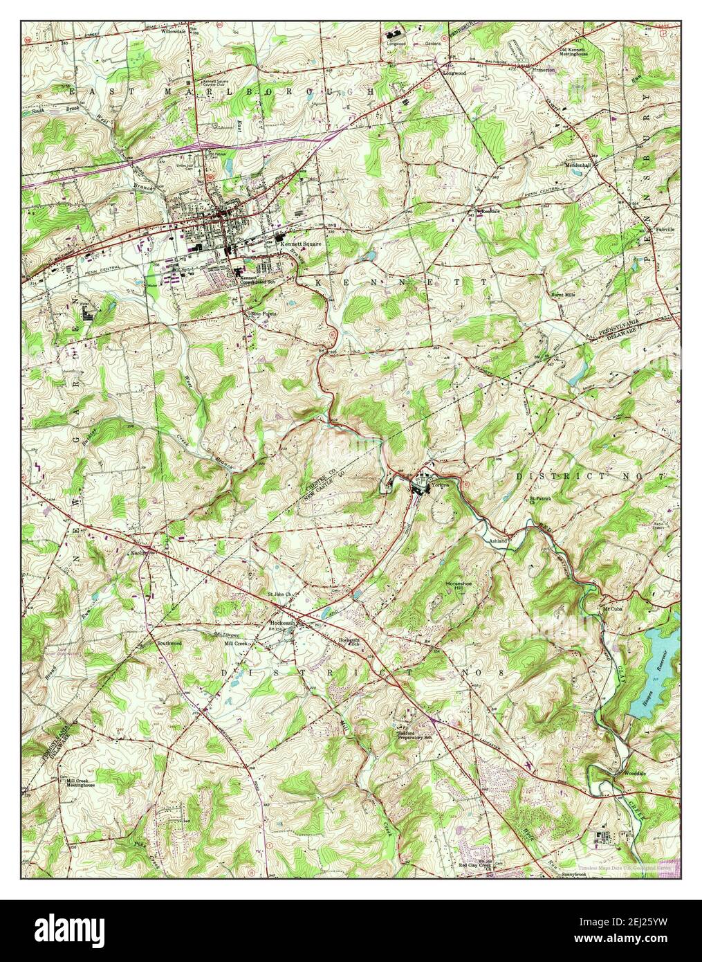 Square, Pennsylvania, map 1954, 124000, United States of America by Timeless Maps, data