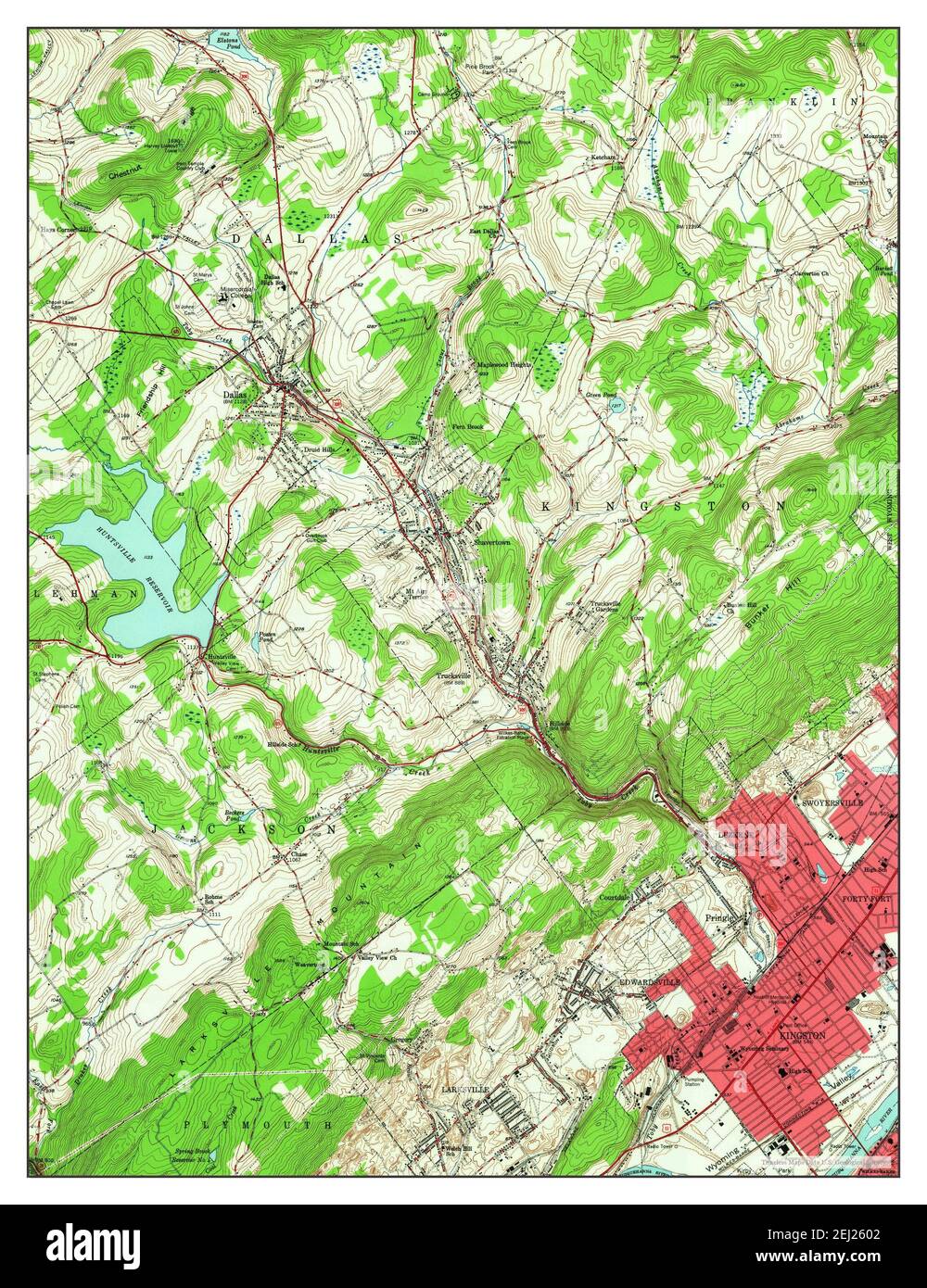 Kingston, Pennsylvania, map 1946, 1:24000, United States of America by ...