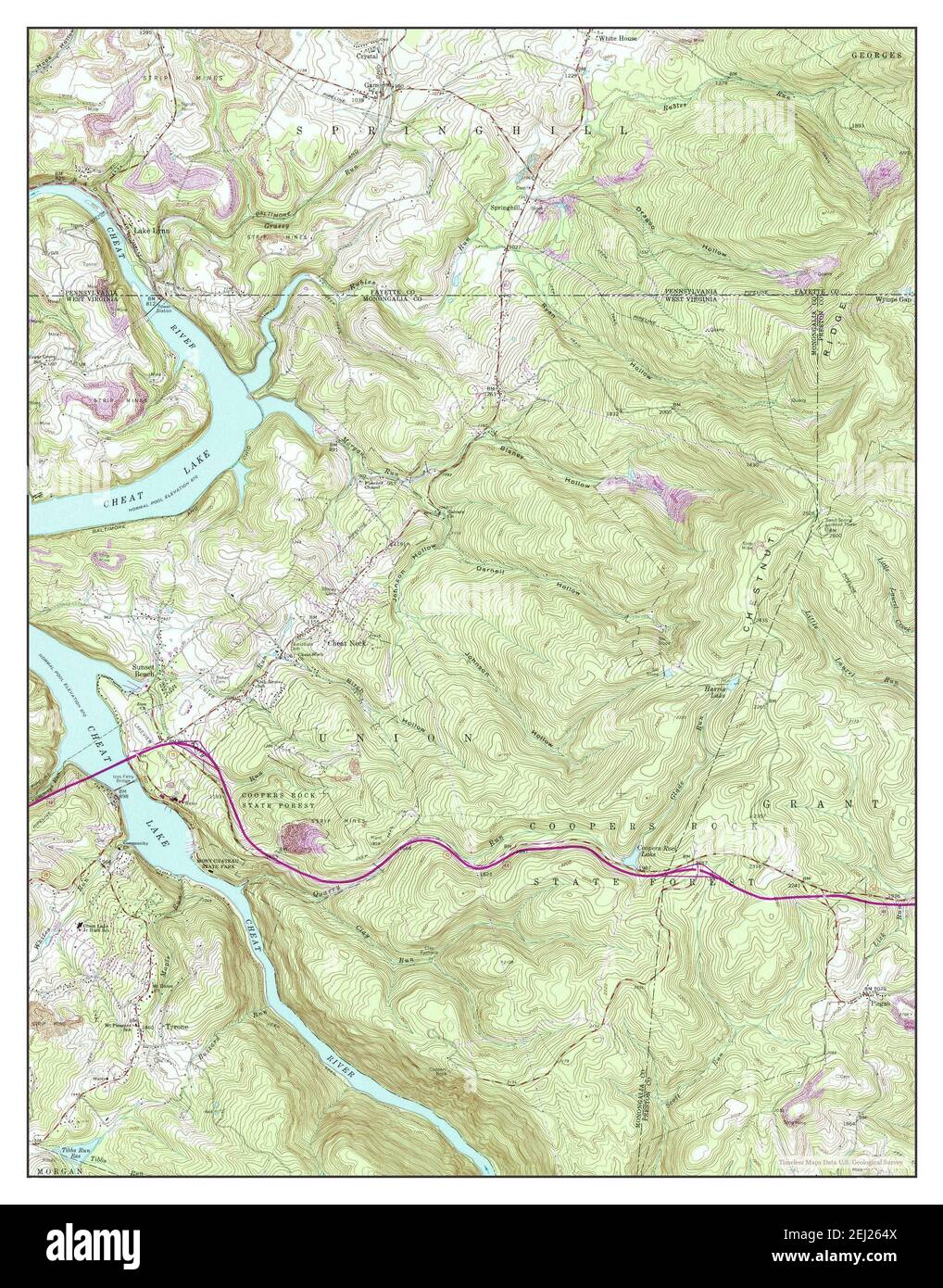 Lake Lynn, Pennsylvania, map 1960, 124000, United States of America by Timeless Maps, data U.S