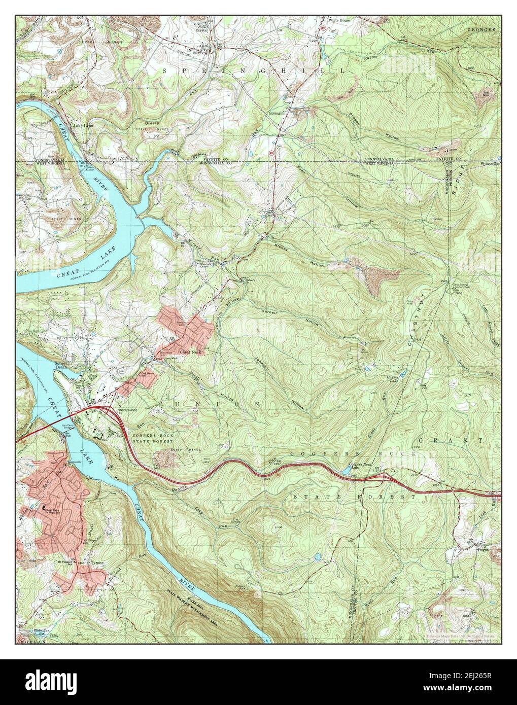 Lake Lynn, Pennsylvania, map 1997, 124000, United States of America by Timeless Maps, data U.S