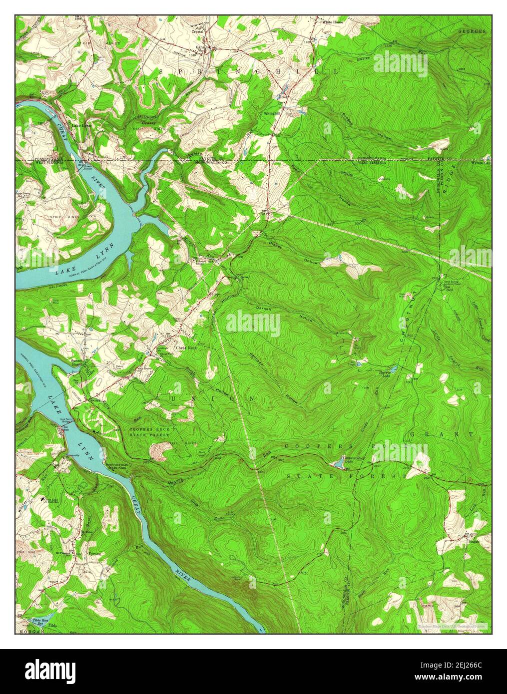 Lake Lynn, Pennsylvania, map 1960, 124000, United States of America by Timeless Maps, data U.S