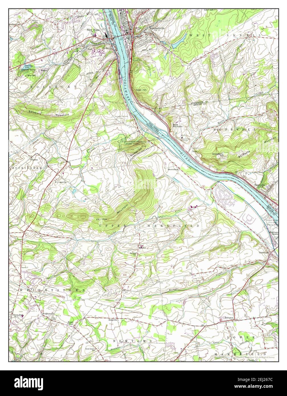 Map of lambertville hires stock photography and images Alamy