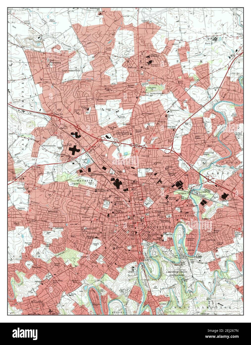 Lancaster pennsylvania map hires stock photography and images Alamy