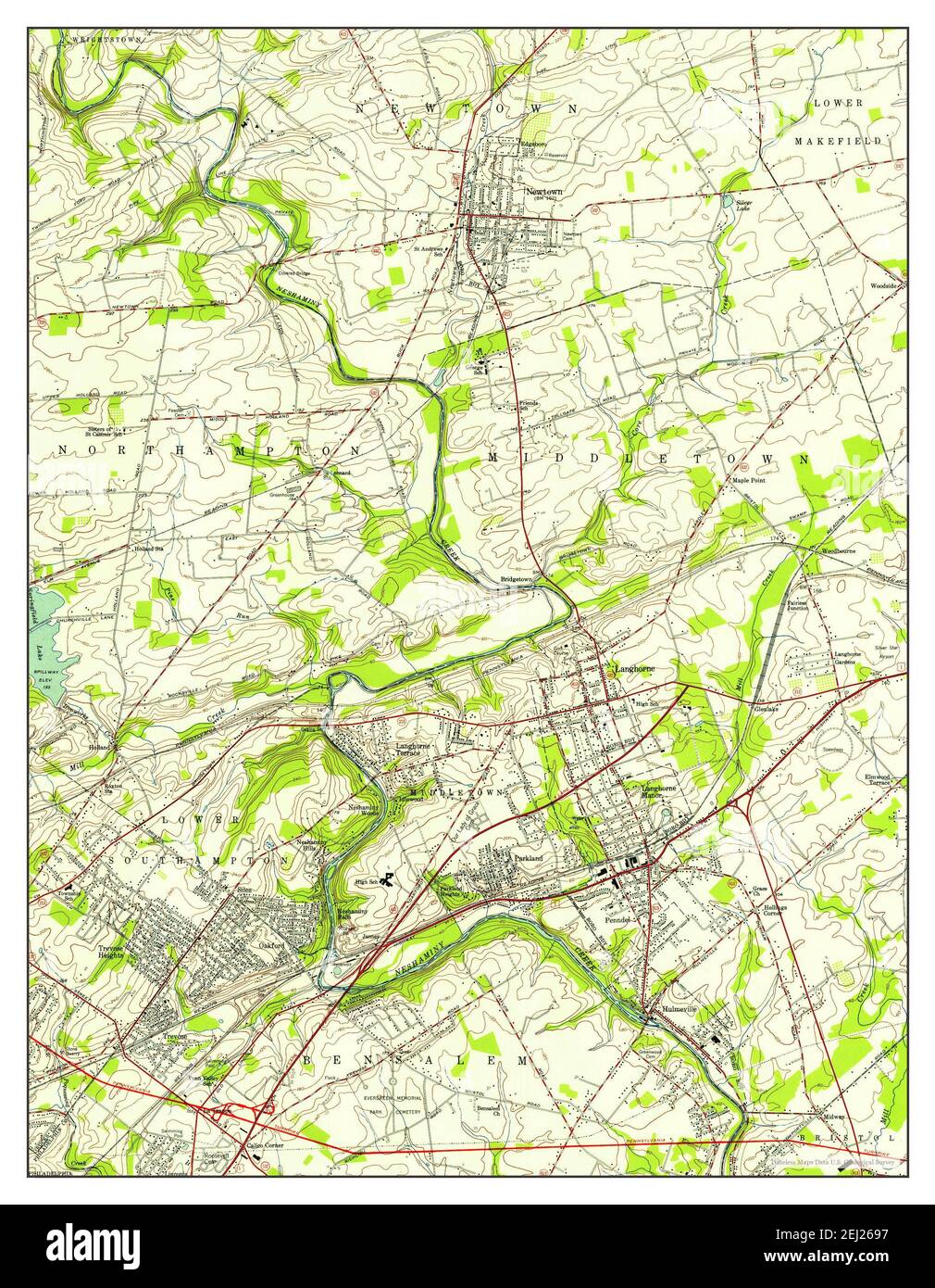 Map of langhorne hires stock photography and images Alamy