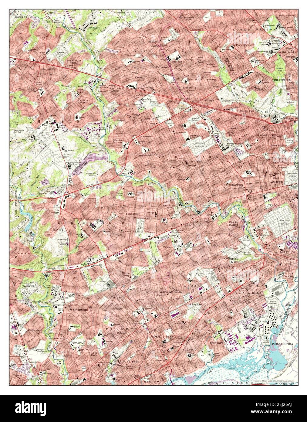Lansdowne, Pennsylvania, map 1967, 124000, United States of America by