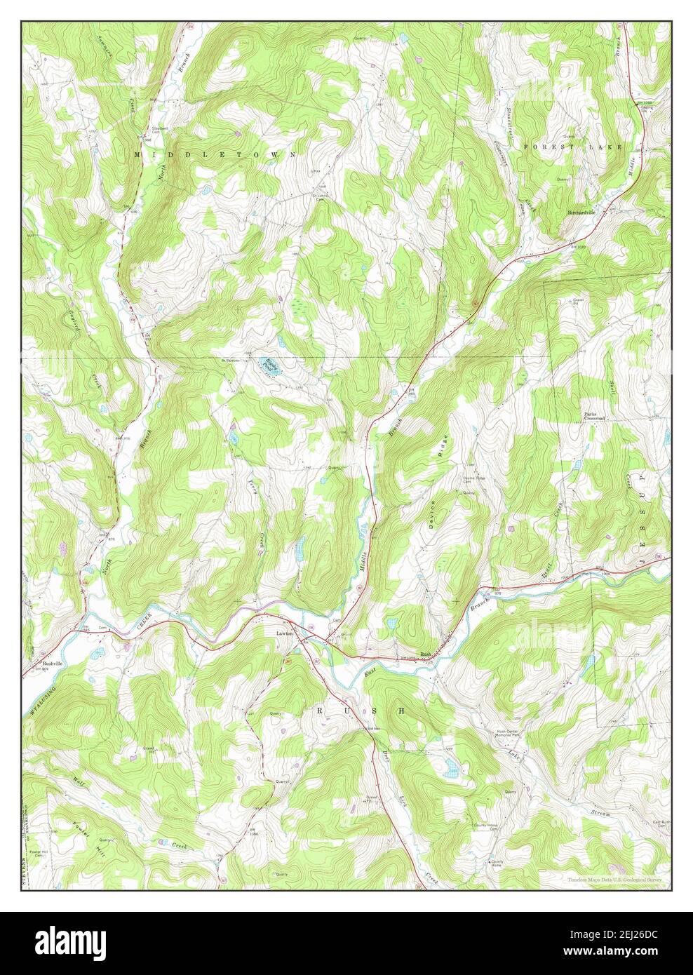 Lawton, Pennsylvania, map 1967, 124000, United States of America by