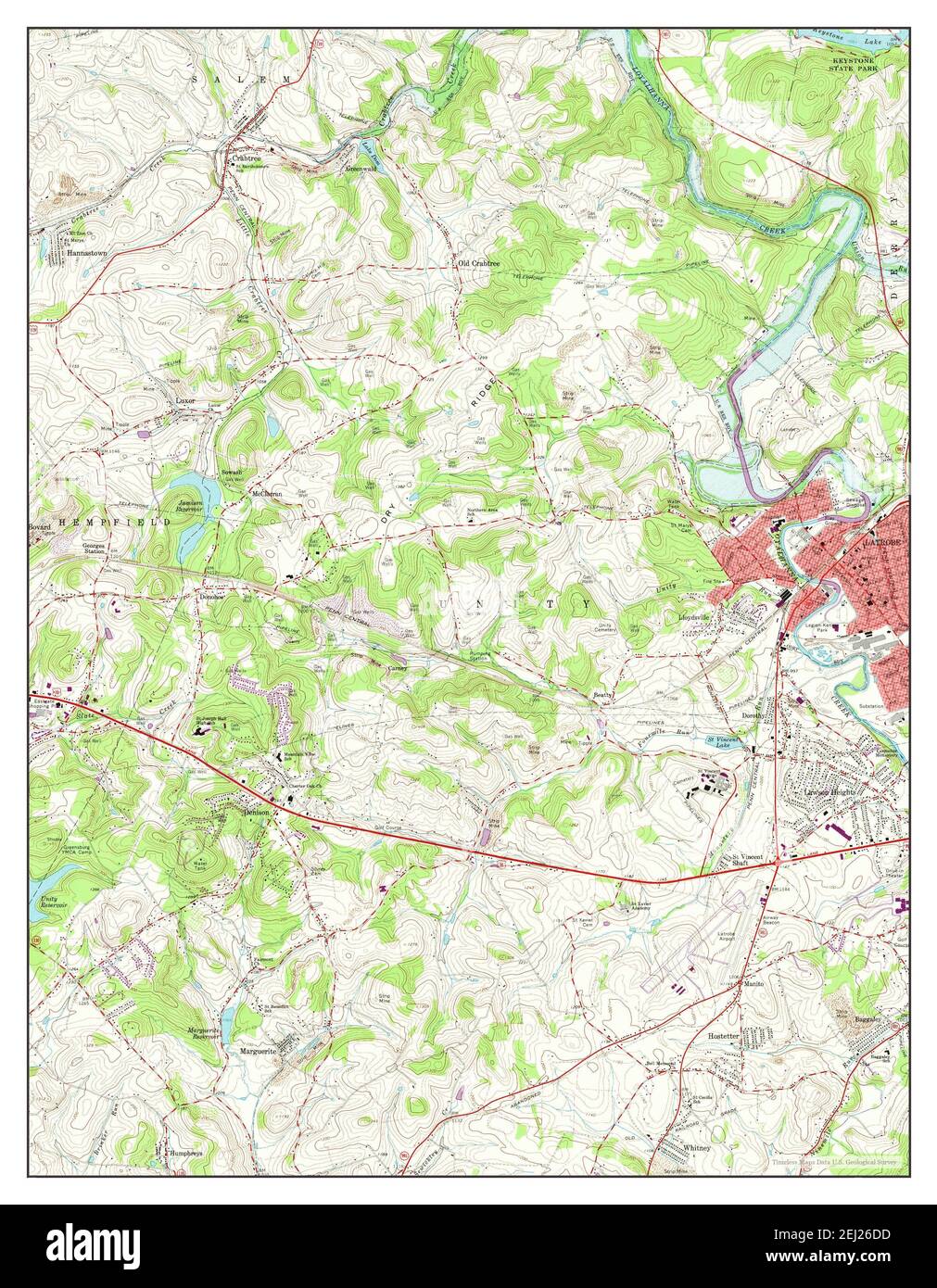 Antique map of latrobe pennsylvania hires stock photography and images