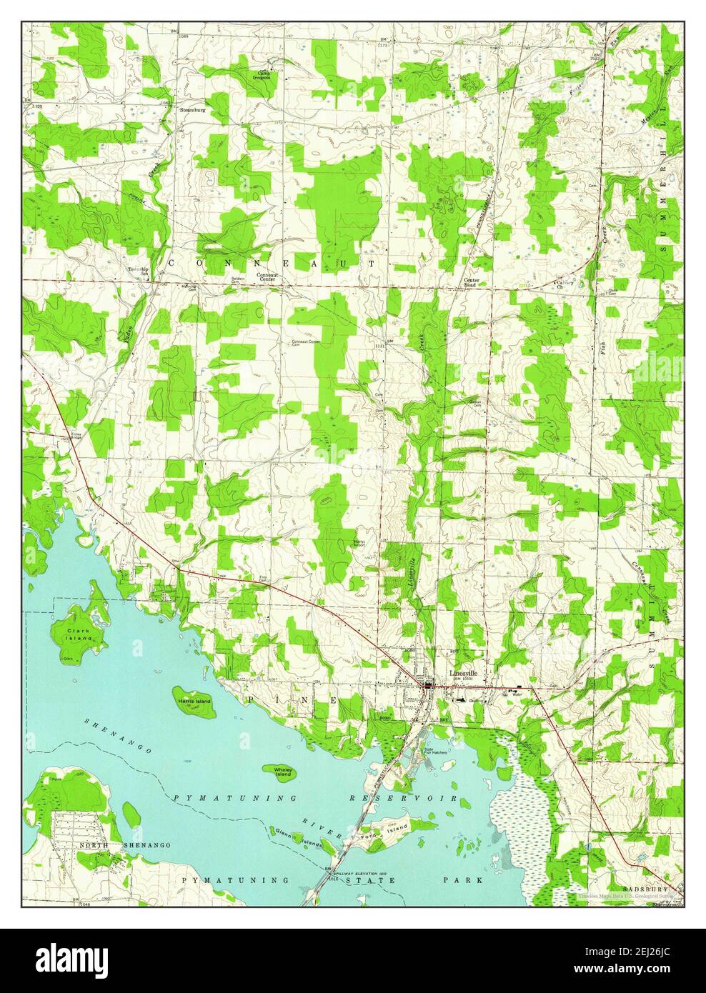 Linesville, Pennsylvania, map 1959, 124000, United States of America