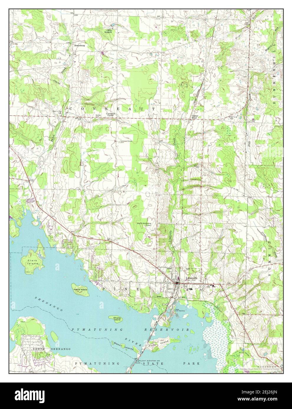 Linesville, Pennsylvania, map 1959, 124000, United States of America