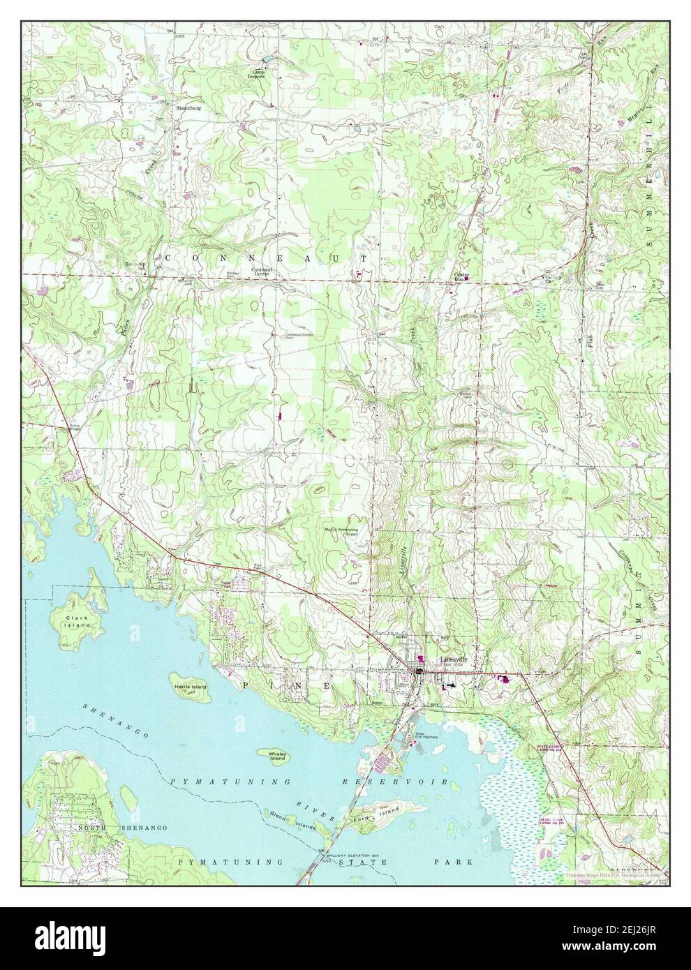 Linesville, Pennsylvania, map 1959, 124000, United States of America