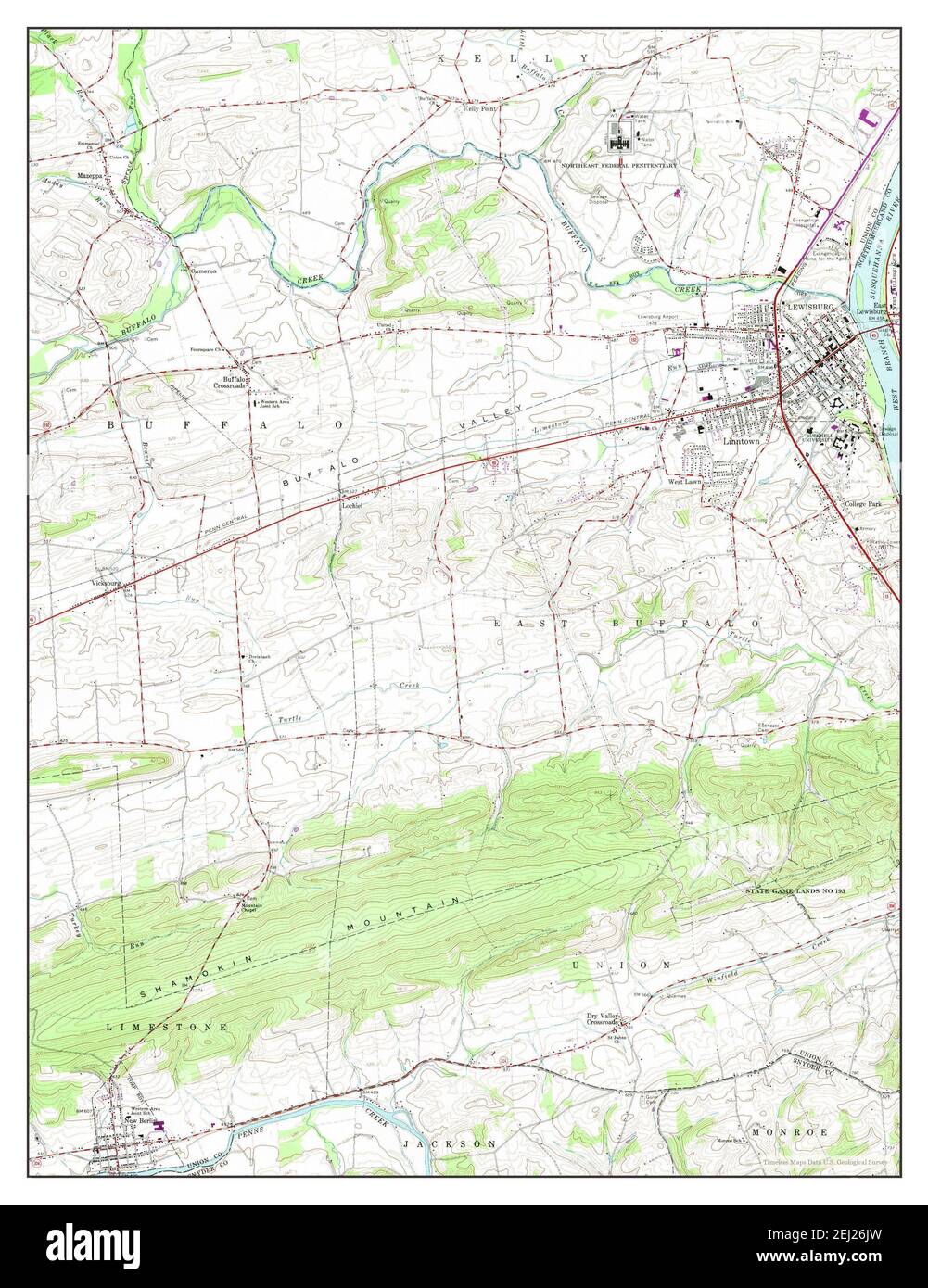 Lewisburg pennsylvania map Cut Out Stock Images & Pictures Alamy